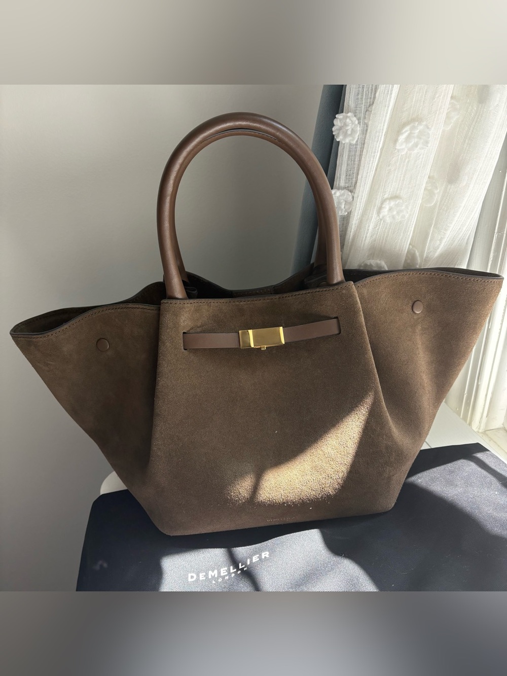 Demellier Midi New York, Hazel Suede (new)